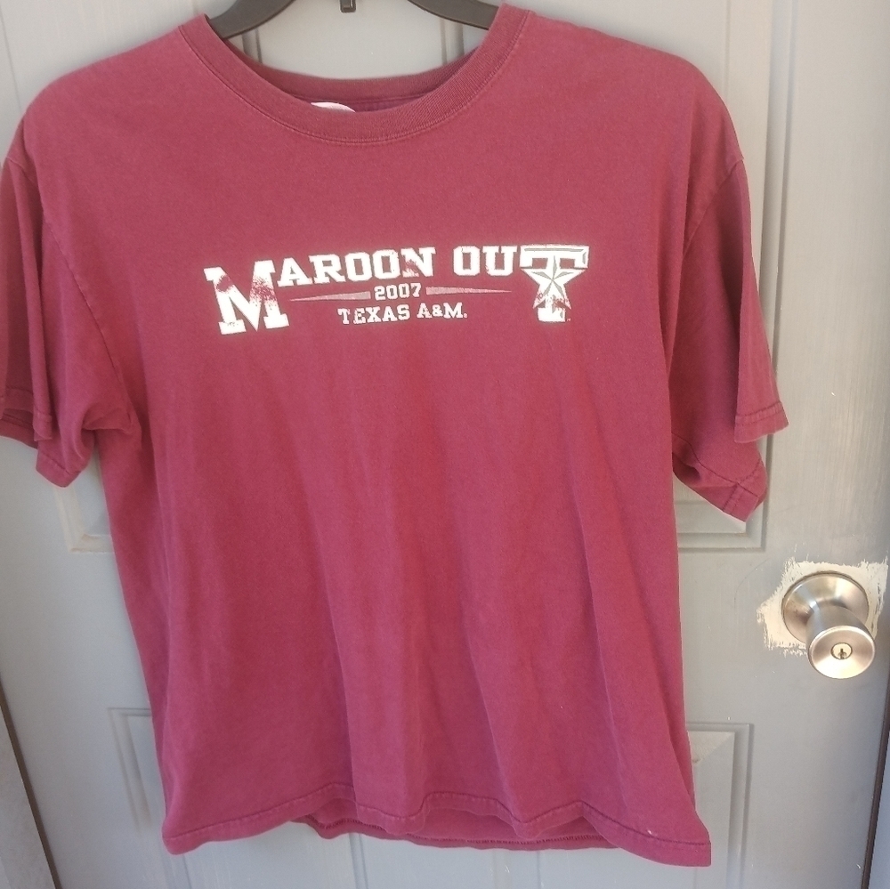 Men's Maroon Out Texas A&M 2007 T Shirt Size Large Unisex